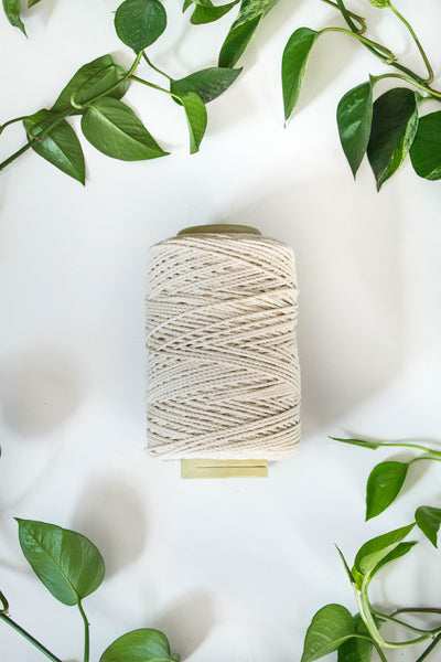 3mm Natural Cotton Two Strand Rope