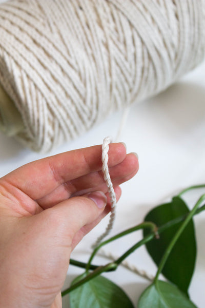 3mm Natural Cotton Two Strand Rope
