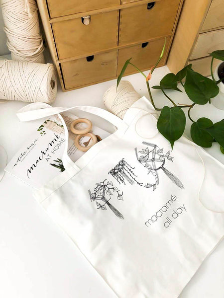 Macrame All Day Tote - Bright White