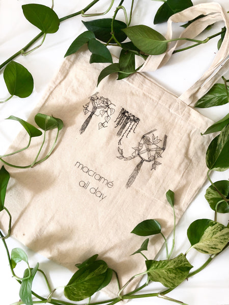 Macrame All Day Tote - Off White